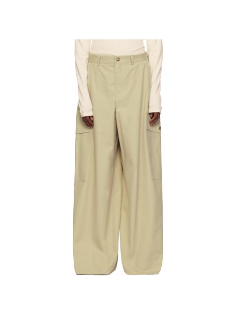 LA COLLECTION Beige Stein Trousers