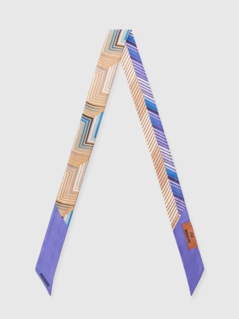 Missoni Silk twilly with logo