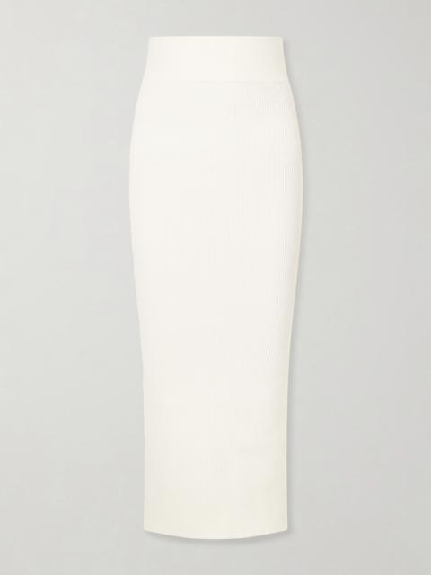 WARDROBE.NYC Woven Midi Skirt