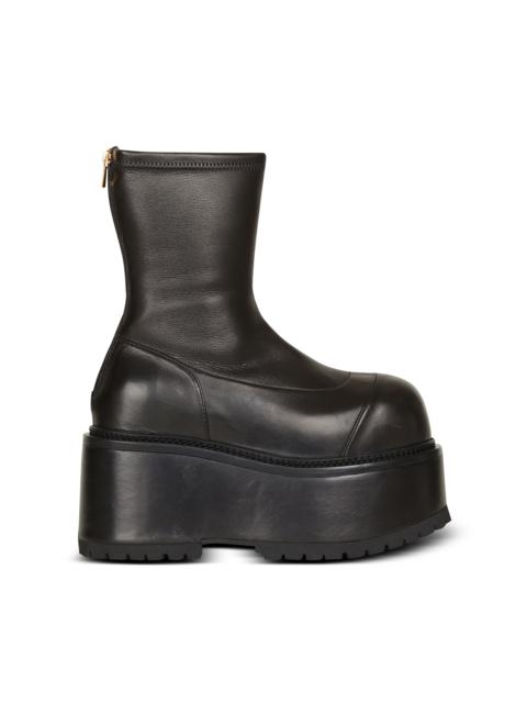 Balmain Leather platform boots