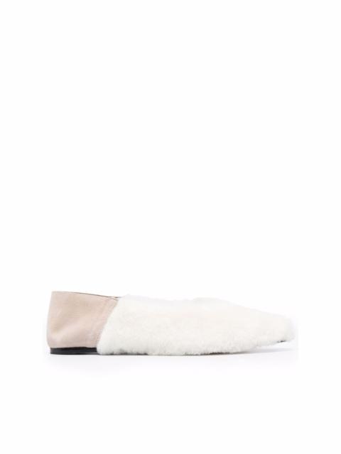 Studio Amelia pointed-toe babouche fur slippers