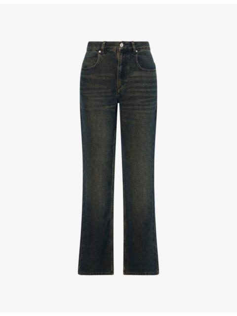 Isabel Marant Étoile Belvira Straight-Leg Woven Jeans