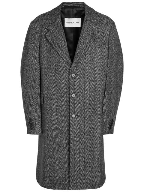 Givenchy Givenchy Chevron-intarsia Wool-blend Coat