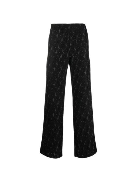 Andersson Bell guipure-lace wide-leg trousers