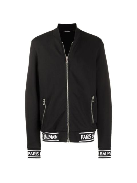 Balmain Men's Monogram Embossed Reversible Bomber Jacket