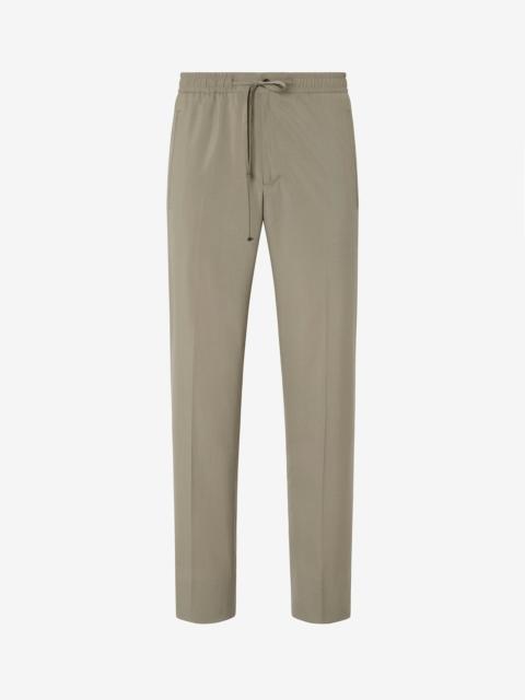 CORNELIANI Beige 160's wool and stretch silk trousers