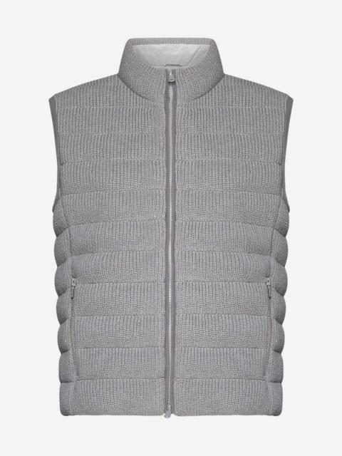 Quilted cotton knit vest