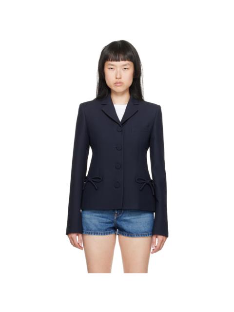 Navy Bow Blazer