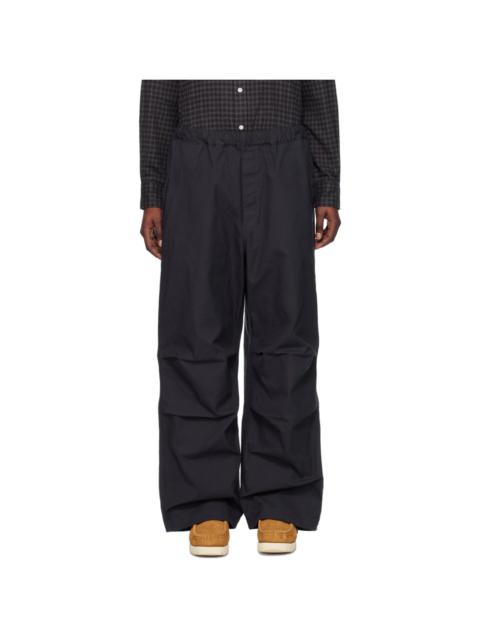 A BATHING APE® Navy Embroidered Trousers