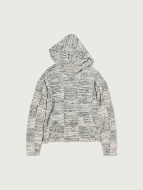 AURALEE STRUCTURED COTTON LINEN PANEL KNIT P/O PARKA