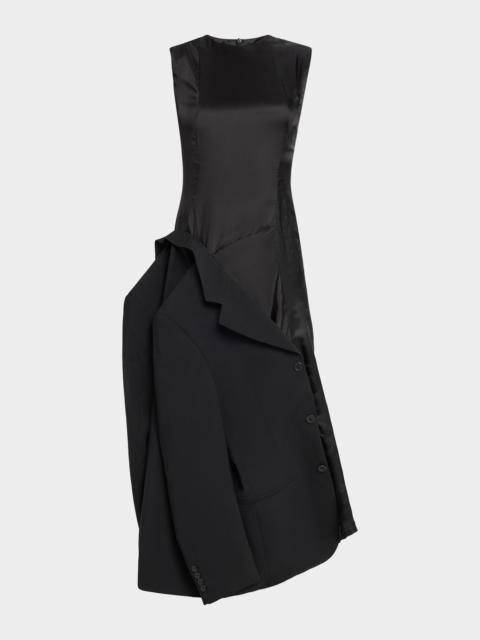 HODAKOVA Inside-Out Suit Reconstructed Sleeveless Midi Dress