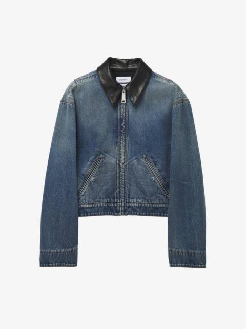 Alexander McQueen Contrast Collar Denim Jacket