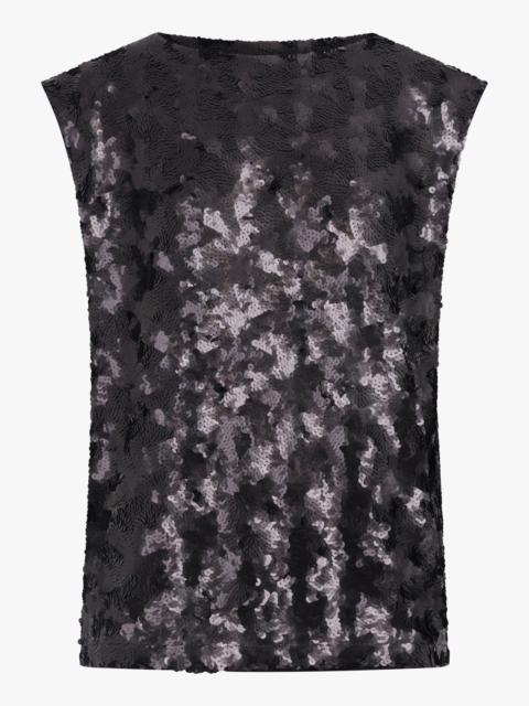 Junya Watanabe SLEEVELESS SEQUIN KNIT TOP | BLACK