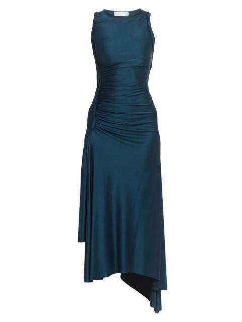 Victoria Beckham Women's Twist-Detail Satin Midi-Dress - Dark Teal