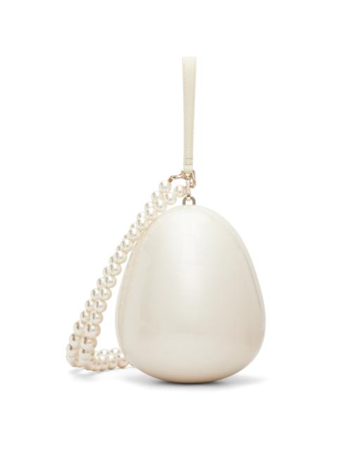 Simone Rocha Off-White Large Pearl Egg Bag