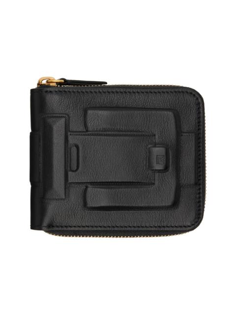 Balmain Black Calfskin Leather Anthem Wallet