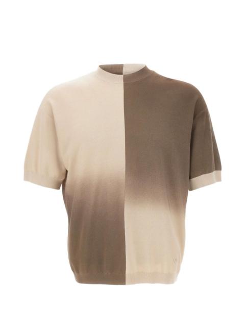 EMPORIO ARMANI textured knit gradient cotton sweater