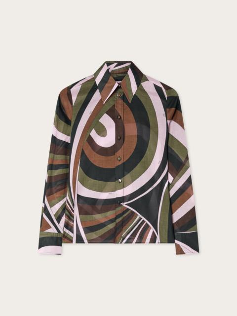 PUCCI IRIDE PRINT COTTON MUSLIN SHIRT