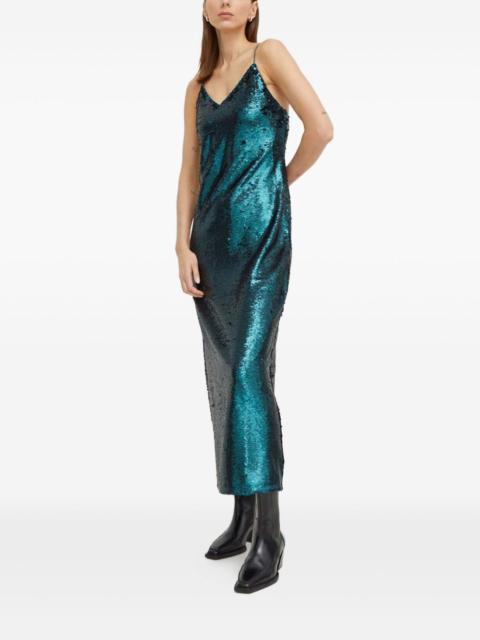 SAMSØE SAMSØE sequin tie midi dress