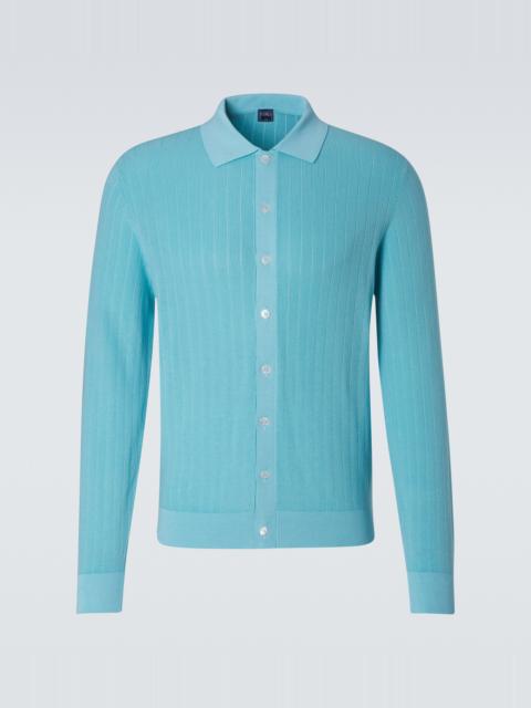 FEDELI Matheus ribbed-knit cotton cardigan