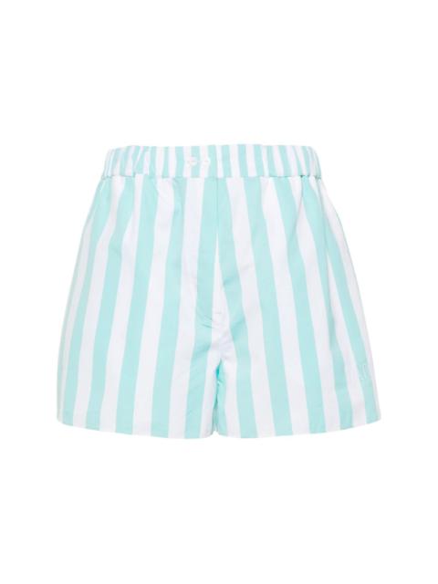 PATOU striped cotton shorts