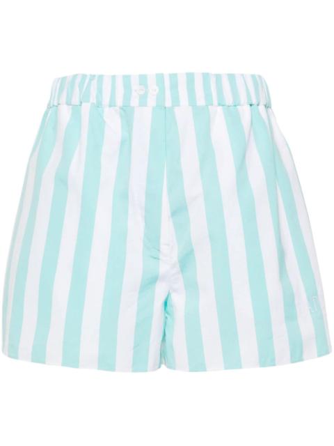 PATOU striped cotton shorts