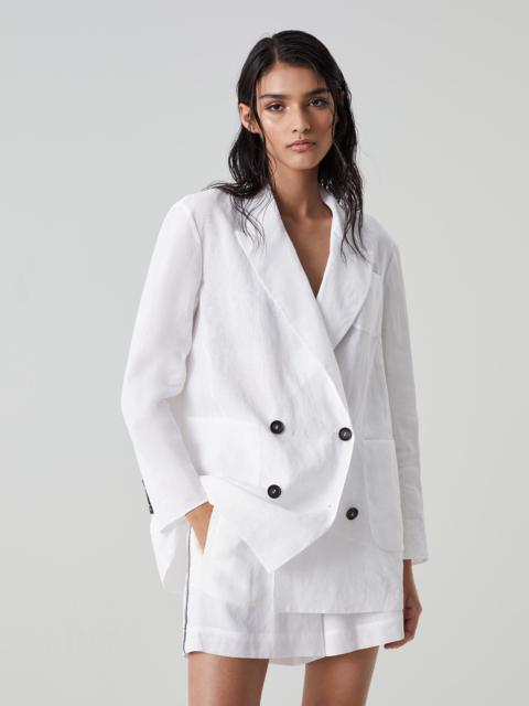 Brunello Cucinelli Cotton organza blazer with monili