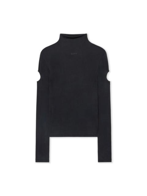 Off-White Cupro Rib Meteor Long Sleeve Top