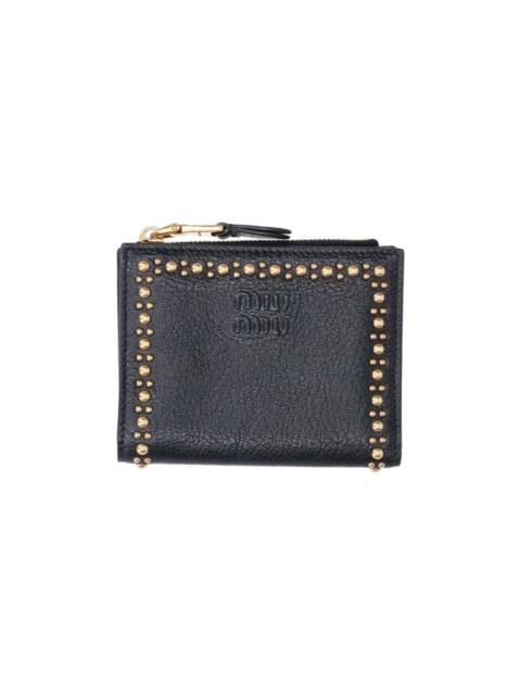 Miu Miu LEATHER ZIP CARD HOLDER