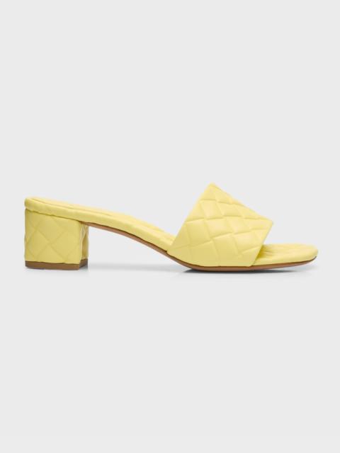Bottega Veneta Quilted Leather Mule Sandals