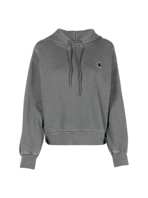 Carhartt logo-patch long-sleeve hoodie