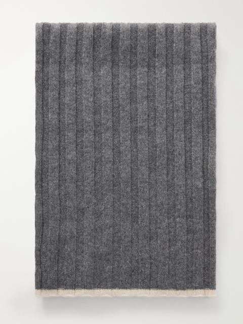 Brunello Cucinelli Ribbed Cashmere Scarf