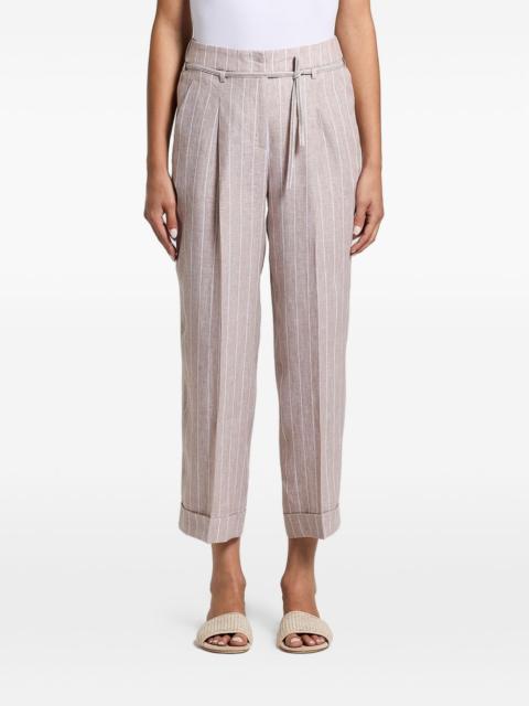 PESERICO striped-pattern trousers