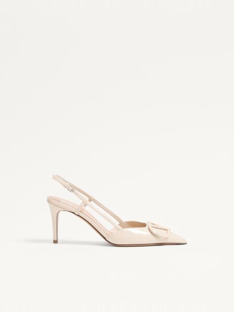 Valentino VLOGO SIGNATURE PATENT LEATHER SLINGBACK PUMP 80MM