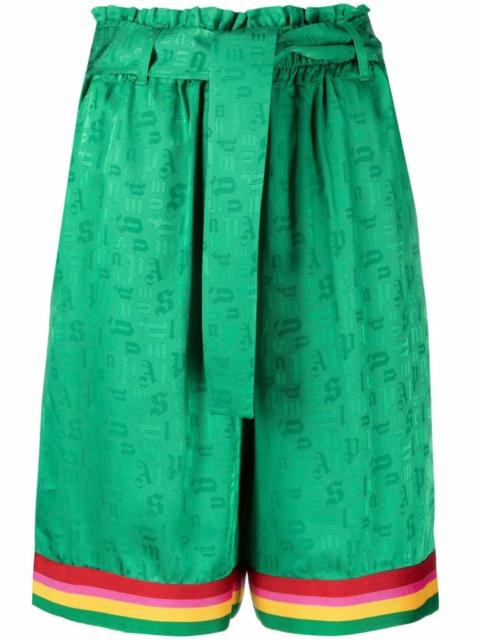 Palm Angels logo-print high-waisted shorts