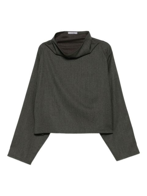 DUŠAN cowl-neck boxy top