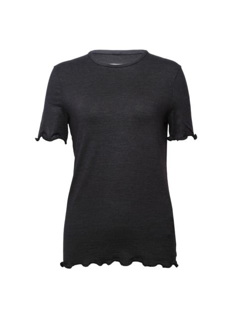 Jil Sander Embroidered Stretch Silk Linen Top