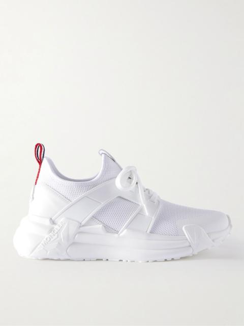 Moncler Lunarove Rubber and Leather-Trimmed Neoprene Sneakers White