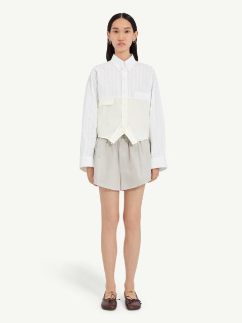 MM6 Maison Margiela Mirrored cotton poplin shirt