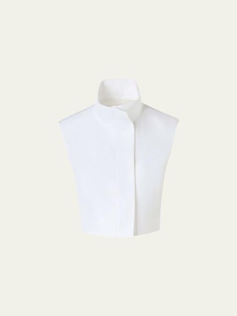 AKRIS Hester Short Stand-Collar Cotton Gilet