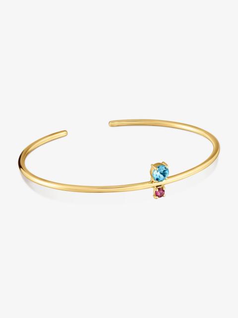 TOUS 18kt gold, rhodolite and topaz Bangle TOUS Ivette