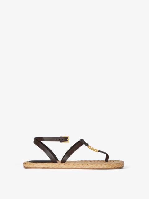 4G LIQUID SANDALS IN RAFFIA