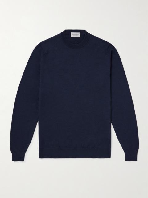 JOHN SMEDLEY Honeycomb-Knit Merino Wool Sweater