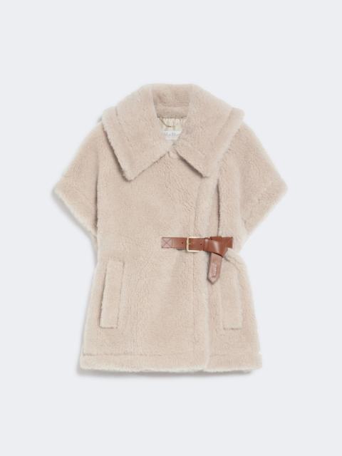 Max Mara NEWABAVO1 Cape in alpaca and wool Teddy fabric - BEIGE