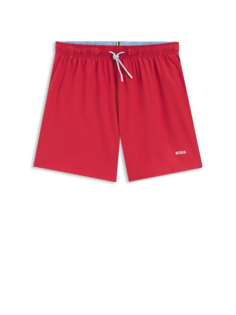 BOSS QUICK-DRY SWIM SHORTS WITH LOGO DETAIL