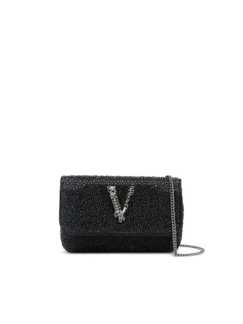 VERSACE Virtus rhinestone-embellished shoulder bag
