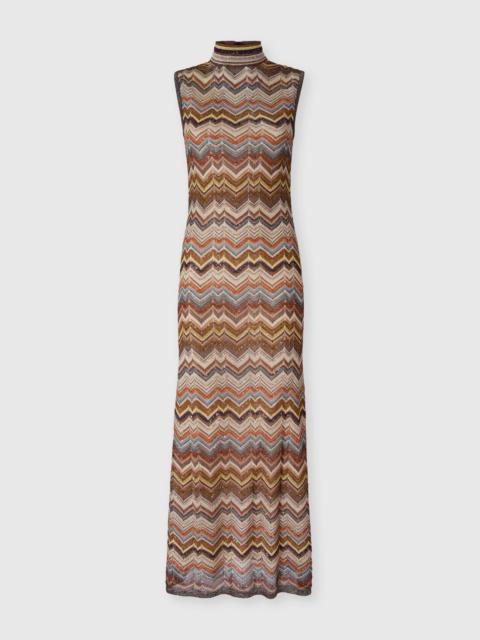 Missoni Long halterneck dress in lamé viscose