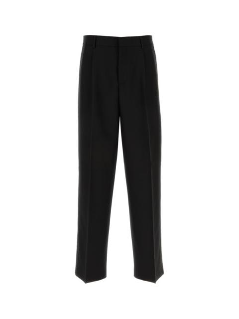 Black wool pant