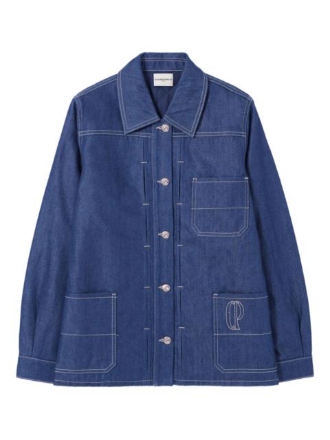 Claudie Pierlot embroidered-pocket denim jacket