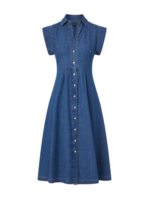 VERONICA BEARD RUBEN COTTON CHAMBRAY SHIRTDRESS